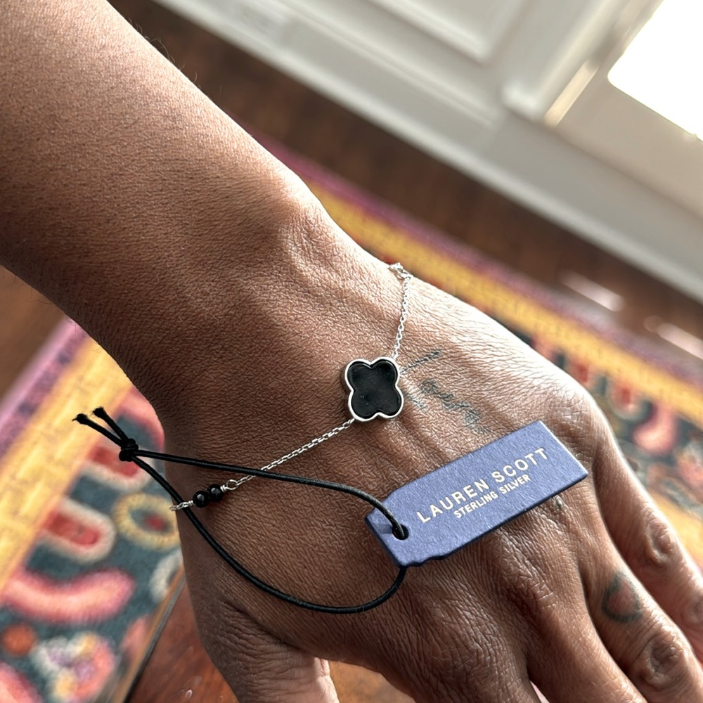 LAUREN SCOTT silver and black bracelet